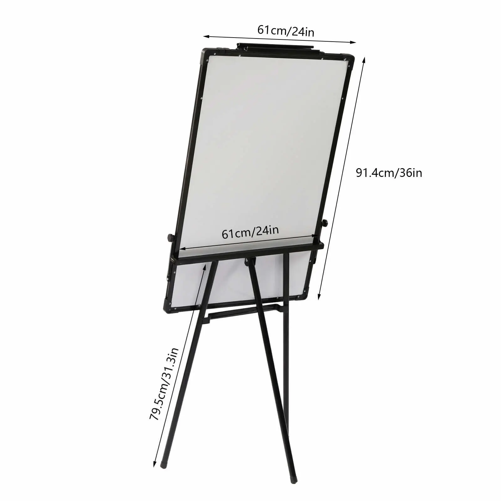 36*24In Large Writing Area Whiteboard Adjustable Height (38.19-62.2In), Magnetic Surface & Stretch Clip For Versatile Use