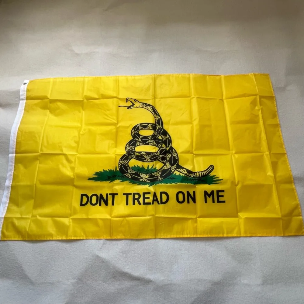 Snake Flag Yellow Snake Tea Party Culpeper Dont Tread On Me Flag 3x5FT Banner Home Garden Decoration Flag Accessories