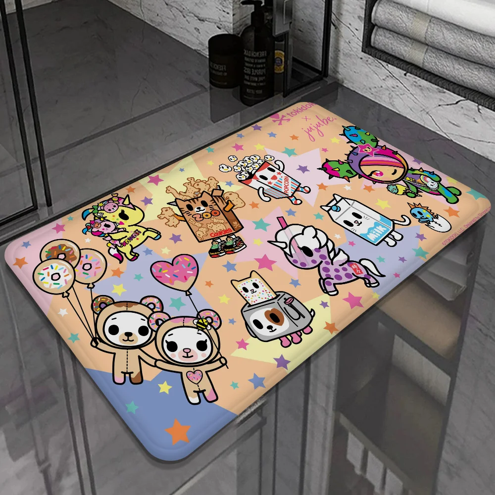 Cartoon T-Tokidoki Hallway Carpet Non-Slip Laundry Room Mat Laundry Decor Balcony Child Living Room Toilet Rug