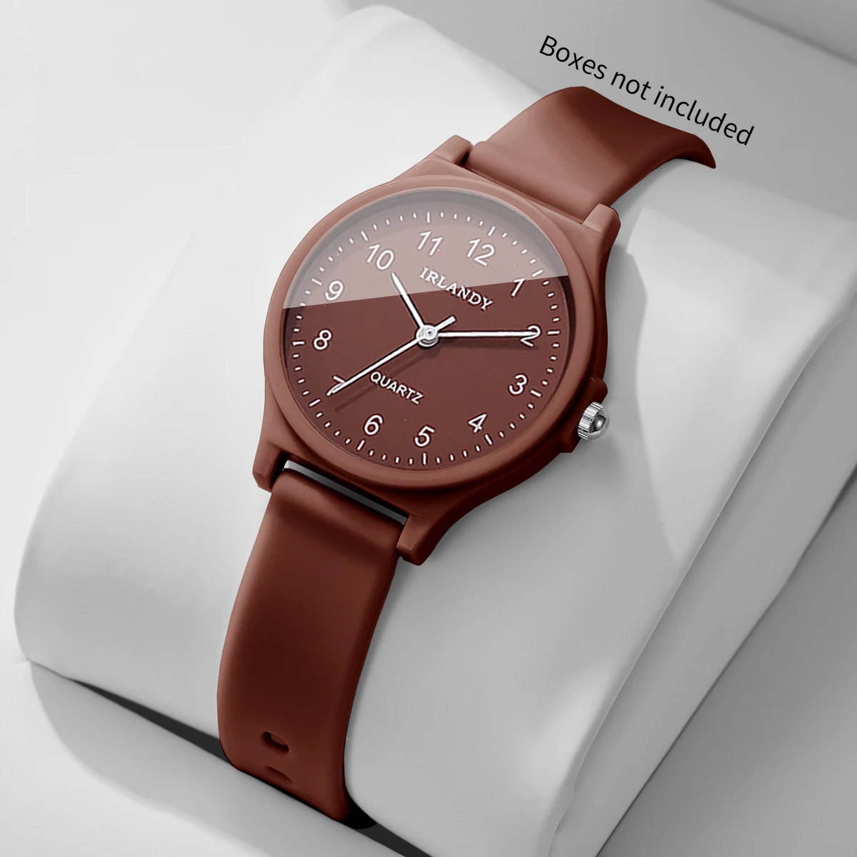 Fashion Women Silicone Quartz Watch Simple Arabic Dial Casual Wristwatch for Girls Students Reloj Mujer (Without Box)
