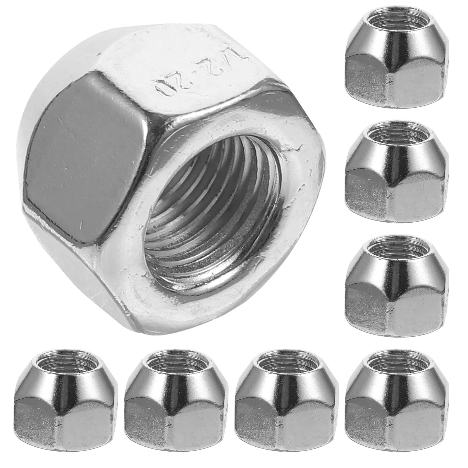 

10Pcs M14x1.5 Trailer Wheel Lug Nuts Carbon Steel Durable Strong Replacement Tire Nuts Trailer Accessories Lug Nut