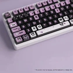 122 keys Keycaps Anime Kawaii Kuromi theme PBT OEM Profile Dye Sub Keycap for MX Switch Key Caps Mechanical keyboard keycaps