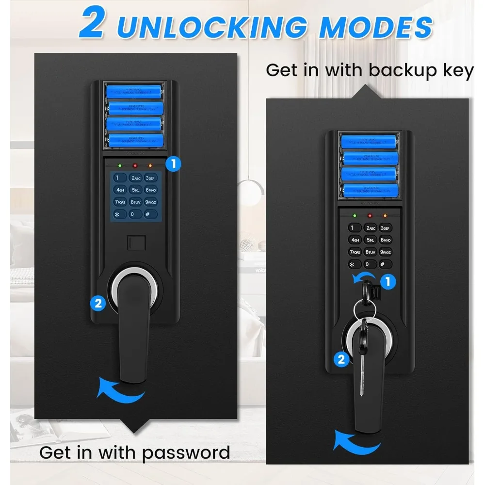 4,0 Kubikfuß großer Sicherheitstresor für zu Hause mit elektronischer Tastatur, Diebstahlsicherungen, Ersatzschlüsseln und Alarmsystem