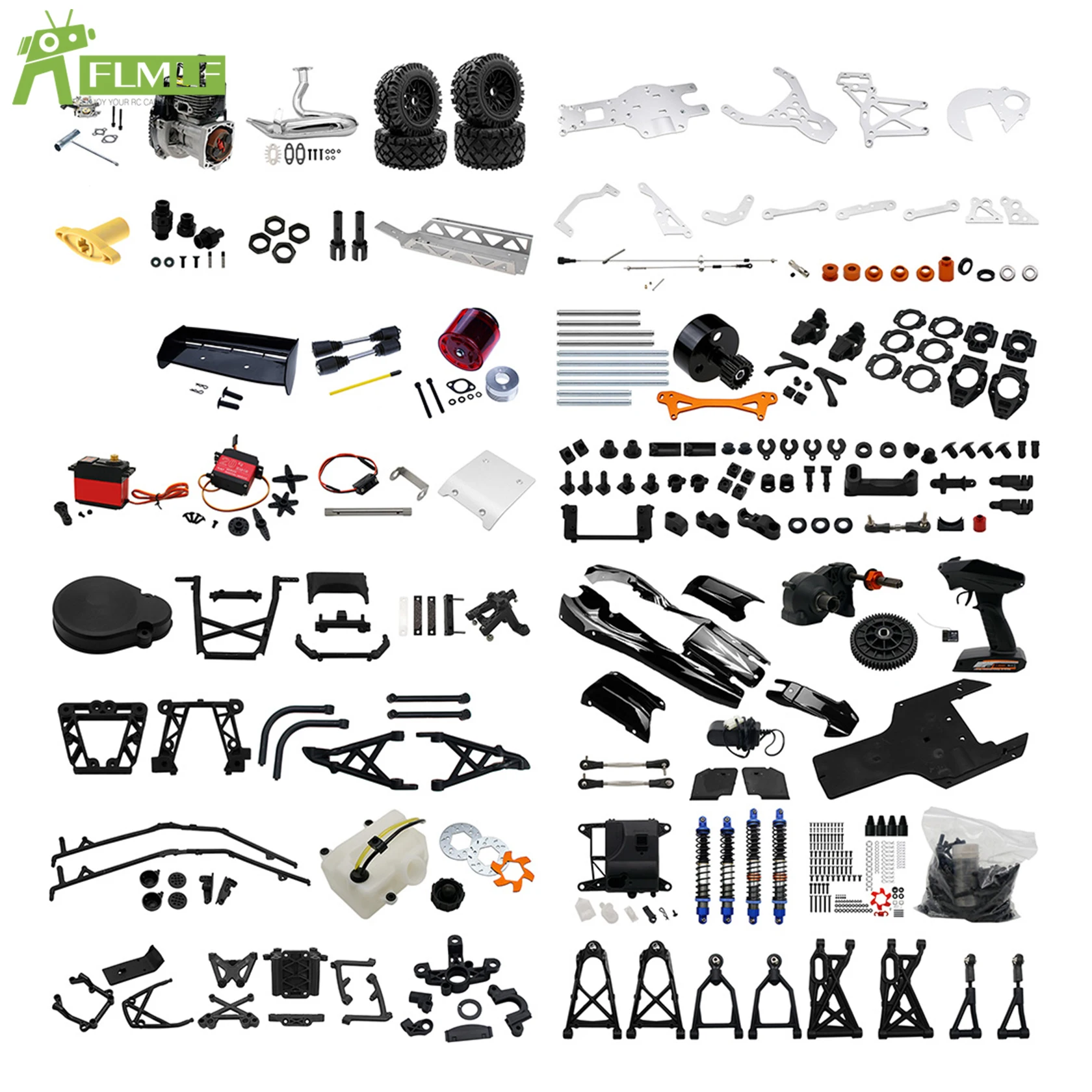 

1/5 2WD DIY Remote Control Car 2.4G Radio Control 2-stroke 4-Bolt Engine for HPI ROVAN ROVAN KM BAJA 5B Rc Car