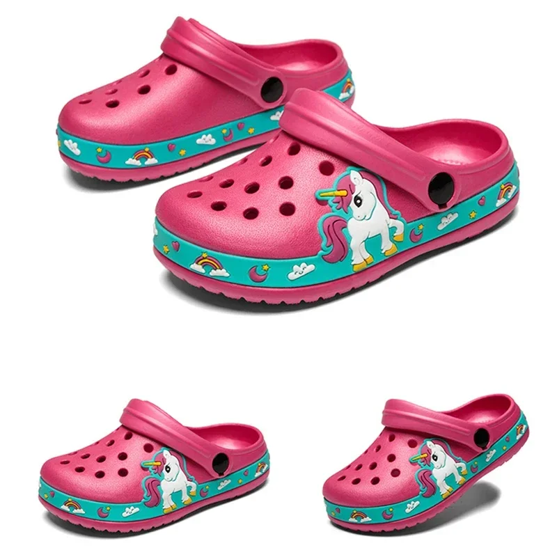 Nuovi bambini unicorno dinosauro scarpe da giardino sandali piatti da spiaggia pantofole sandali per bambini pantofola antiscivolo scarpe estive con