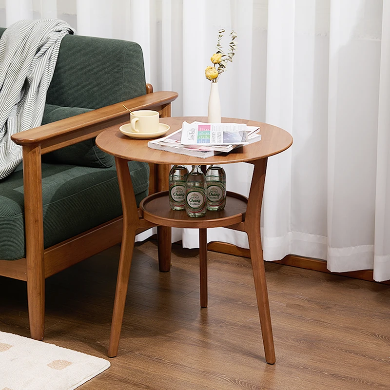 

Modern Minimalist End Table, Dual-Layer Storage Side Table, Multifunctional Nesting Accent Table, Aesthetic Wooden Coffee Table