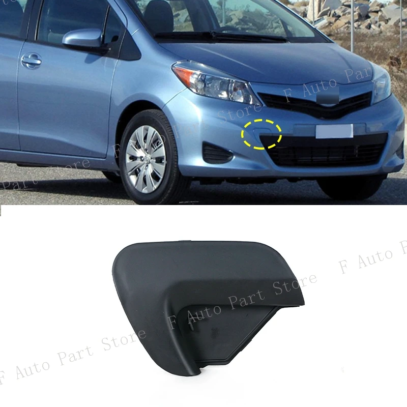 52127-52931 Front Bumper Tow Hook Cover Lid Towing Trailer Hauling Eye Cap Unpainted For Toyota Vitz Yaris LE 2012 2013 2014