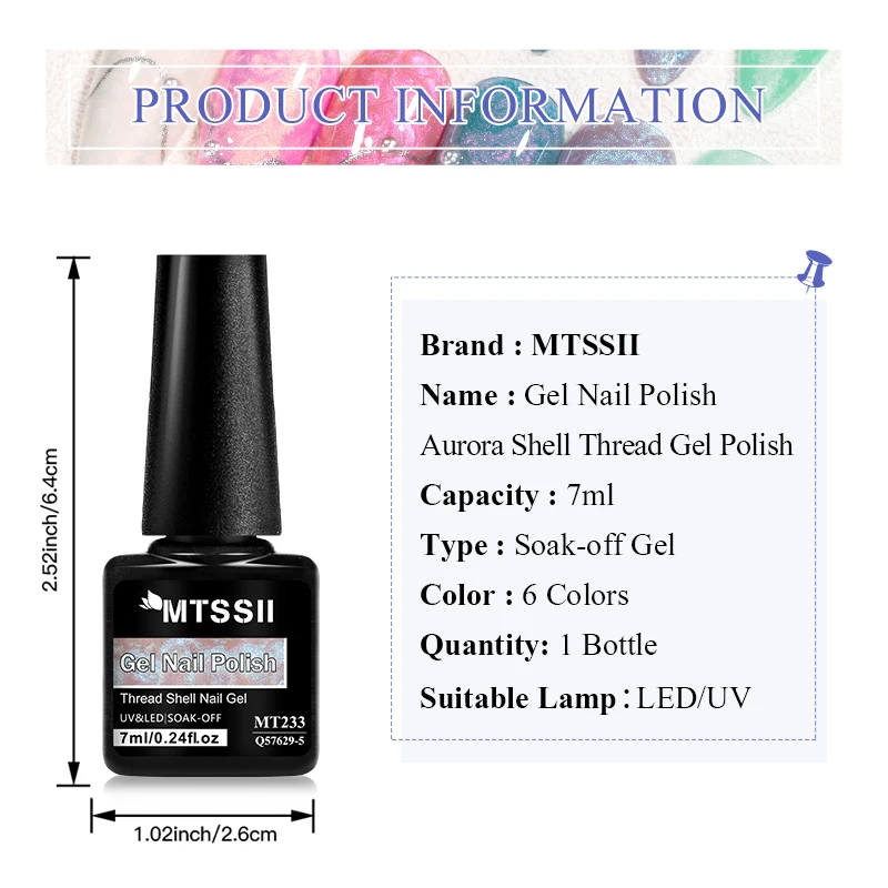 7 مللي أورورا اللؤلؤ الموضوع قذيفة حورية البحر جيل للأظافر البولندية تألق لامع كريم أبيض أزرق وردي UV LED لامعة نقع قبالة الورنيش