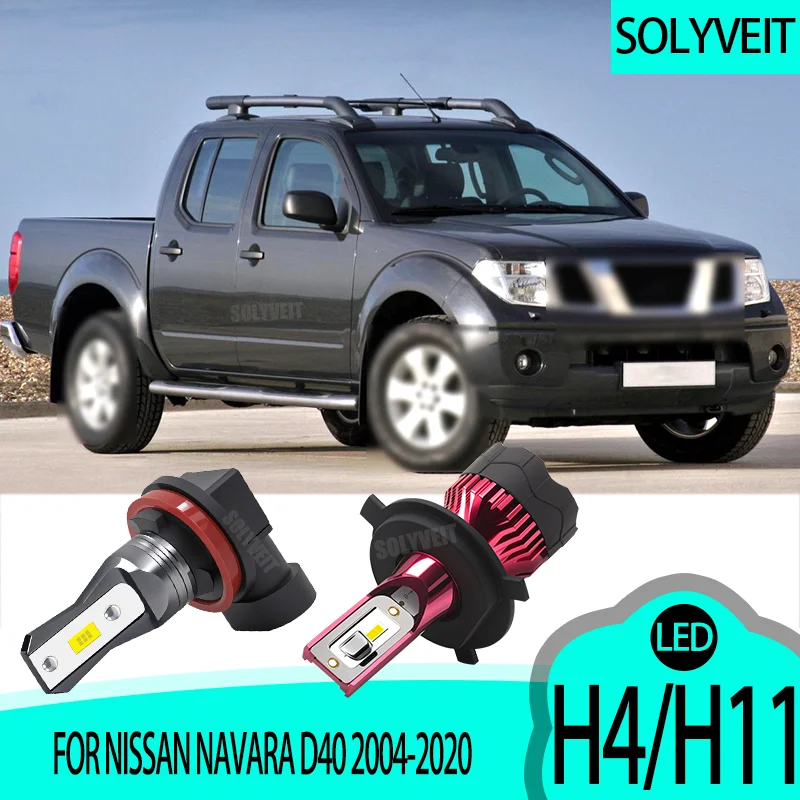 

Комплект для переоборудования фар и противотуманных фонарей с высокой светоотдачей, светодиодные, яркие 6000K, для Nissan Navara D40 2004-2015, 2016, 2017, 2018, 2019, 2020