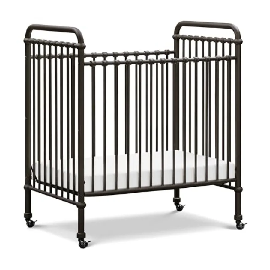 

Namesake Abigail 3-in-1 Portable Baby with Wheels - GREENGUARD Gold Certified Convertible to Toddler Bed and Daybed - Metal Bab