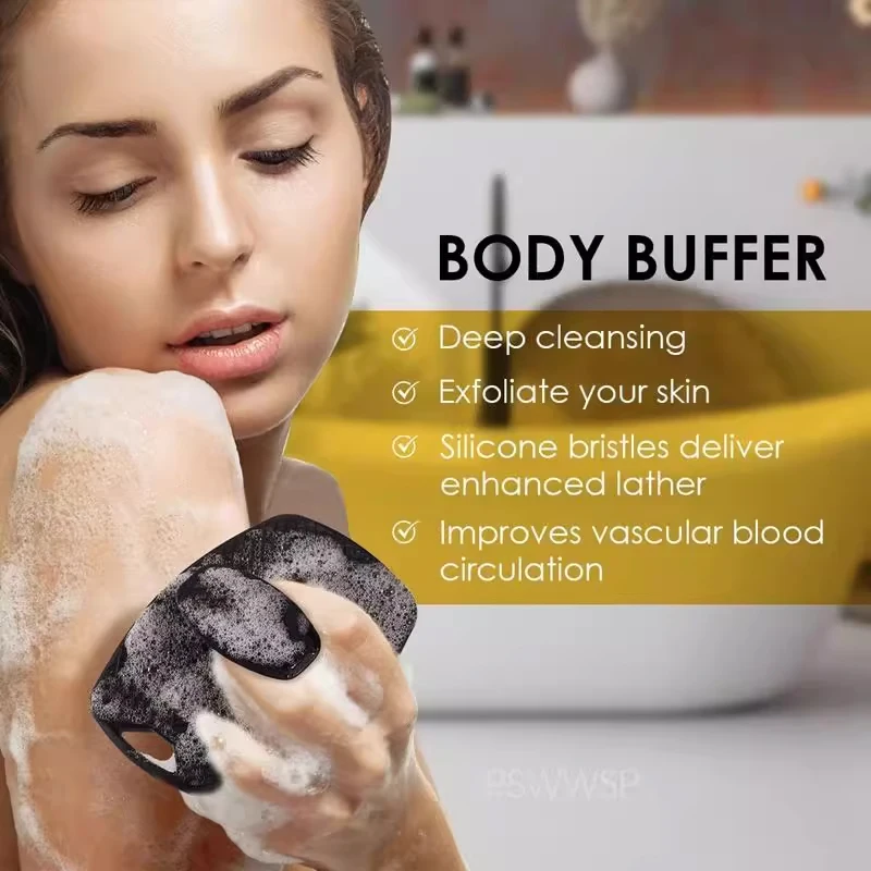 

1pc Soft Body Cleansing Brush For Exfoliation Convenient Practical Easy To Clean Pamper Yourself Silicone Bath Brush