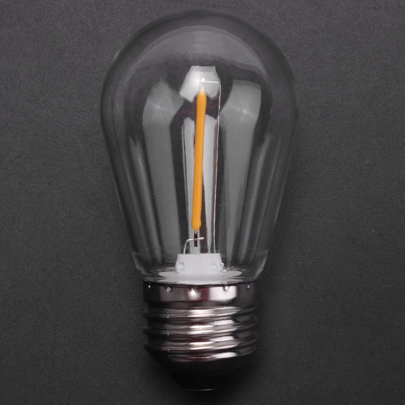 A21I-15 Pack 3V LED S14 استبدال المصابيح الكهربائية شاتيربروف في الهواء الطلق سلسلة مصابيح كهربائية بيضاء دافئة