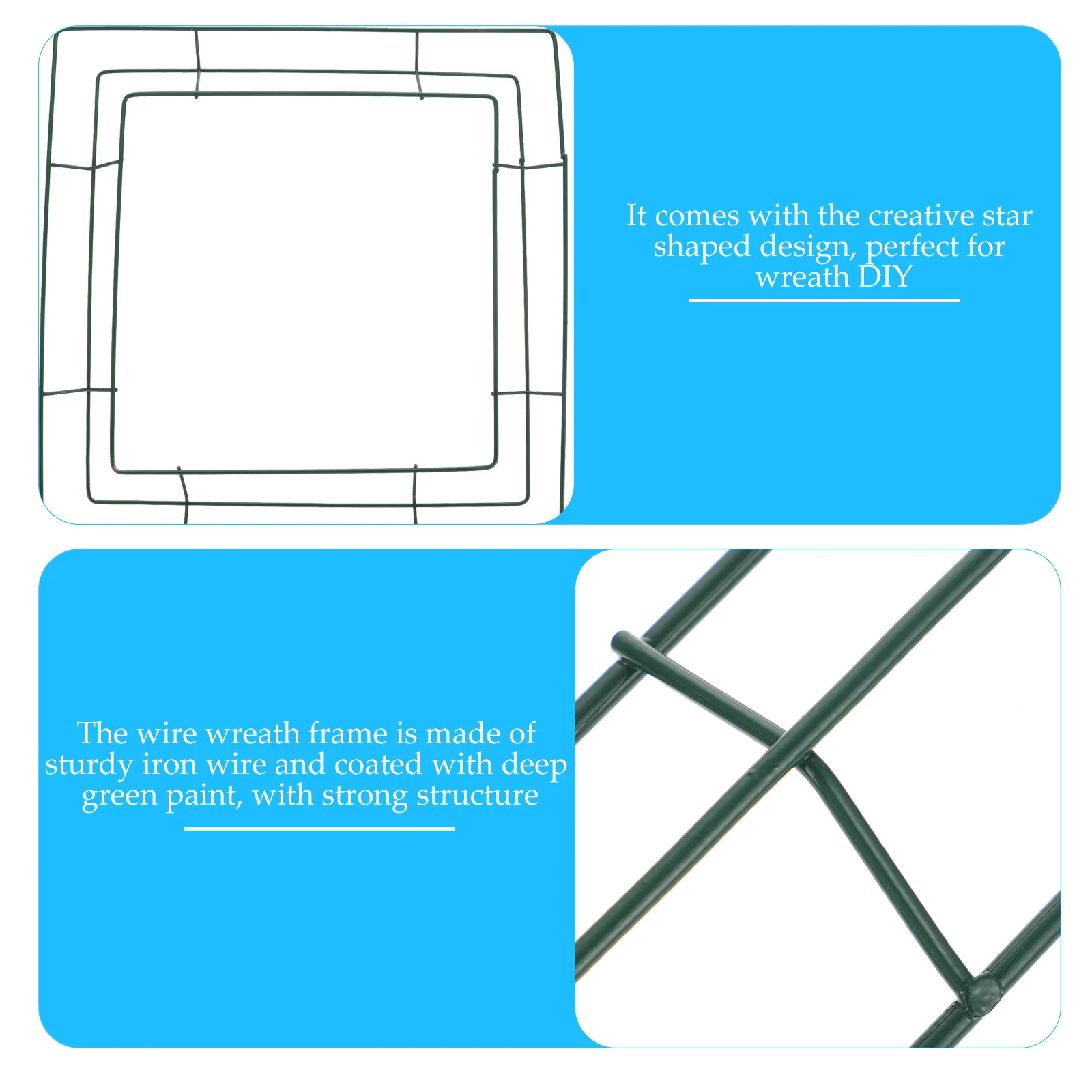 

2pcs Iron Wreath Rings 12 Inch Heavy Duty Wire Frame For Diy Floral Decor Green Coated Metal Garland Christmas Home Garden