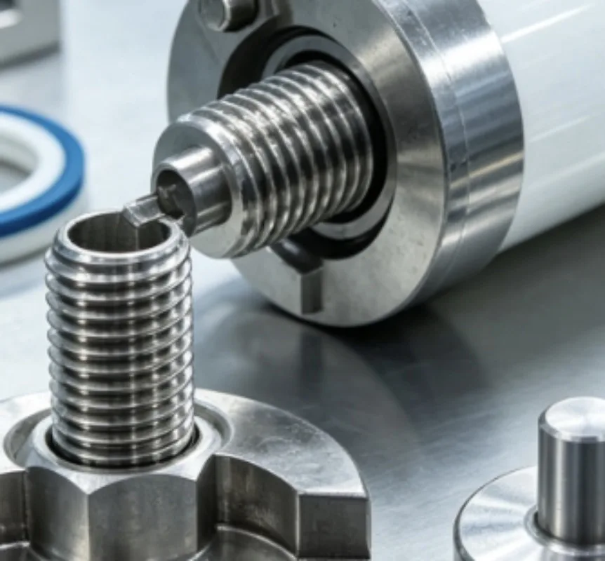 Long plug water inlet check valve assembly, 3-piece cutting machine