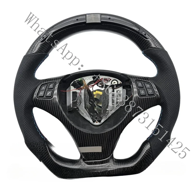 

Спортивный руль с LED-подсветкой, перфорированной кожей и карбоновыми вставками для BMW 3 серии E90 E92. Новинка.