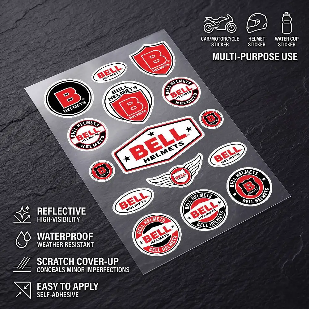 B-el-l-H-el-me-ts High Visibility Reflective Waterproof Decal Scratch Hide Sticker Fit Car Motorcycle Helmet Refrigerator
