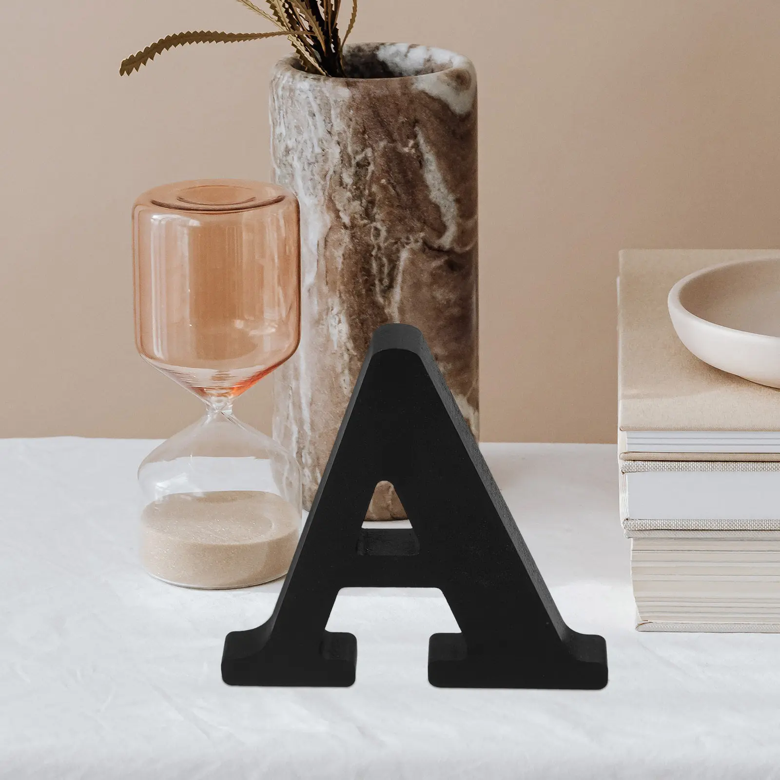 Black Wooden Letters for Wall Decor Standing Decorative Alphabet Letters for Home Table Initial Craft Wall Decorations