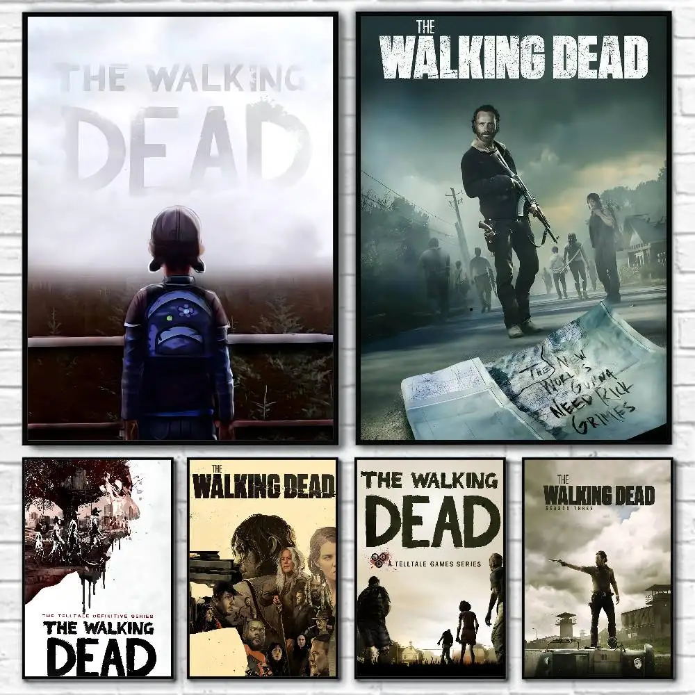Pósteres clásicos de la película The W-Walking D-Dead Game, impresión HD, decoración de pared vintage para el hogar, sala de estudio