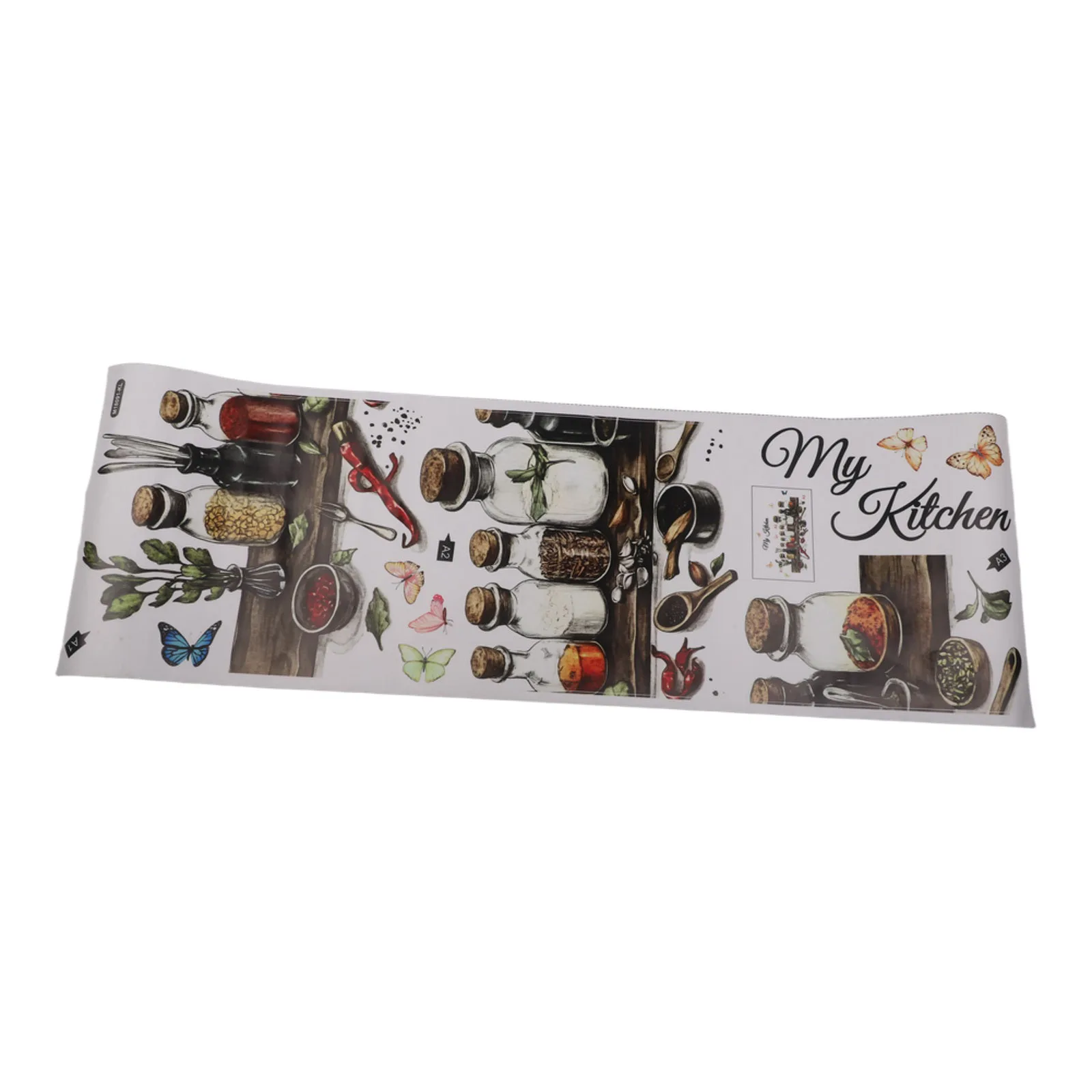 DIY Colorful Kitchen Wall Sticker PVC Self Apply Removable Decal For Home Decoration Glass Window Background 90x30cm