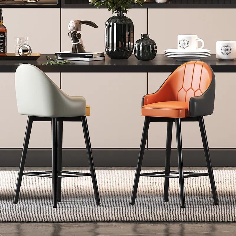 

Nordic Modern Bar Chairs Swivel Restaurant Luxury High Stool Bar Chairs Reception Italian Design Home Furniture Cadeiras LLBC