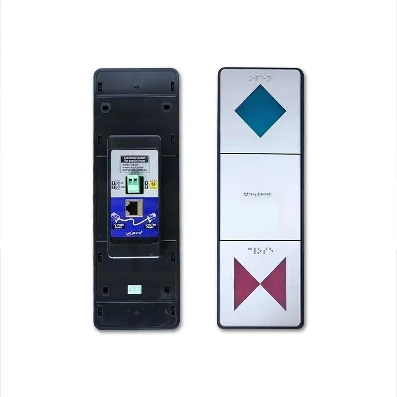 Smart Switch for Toilet Door with Braille Voice Prompt Light Indication Auto Sense Occupied Idle State Button Access Control