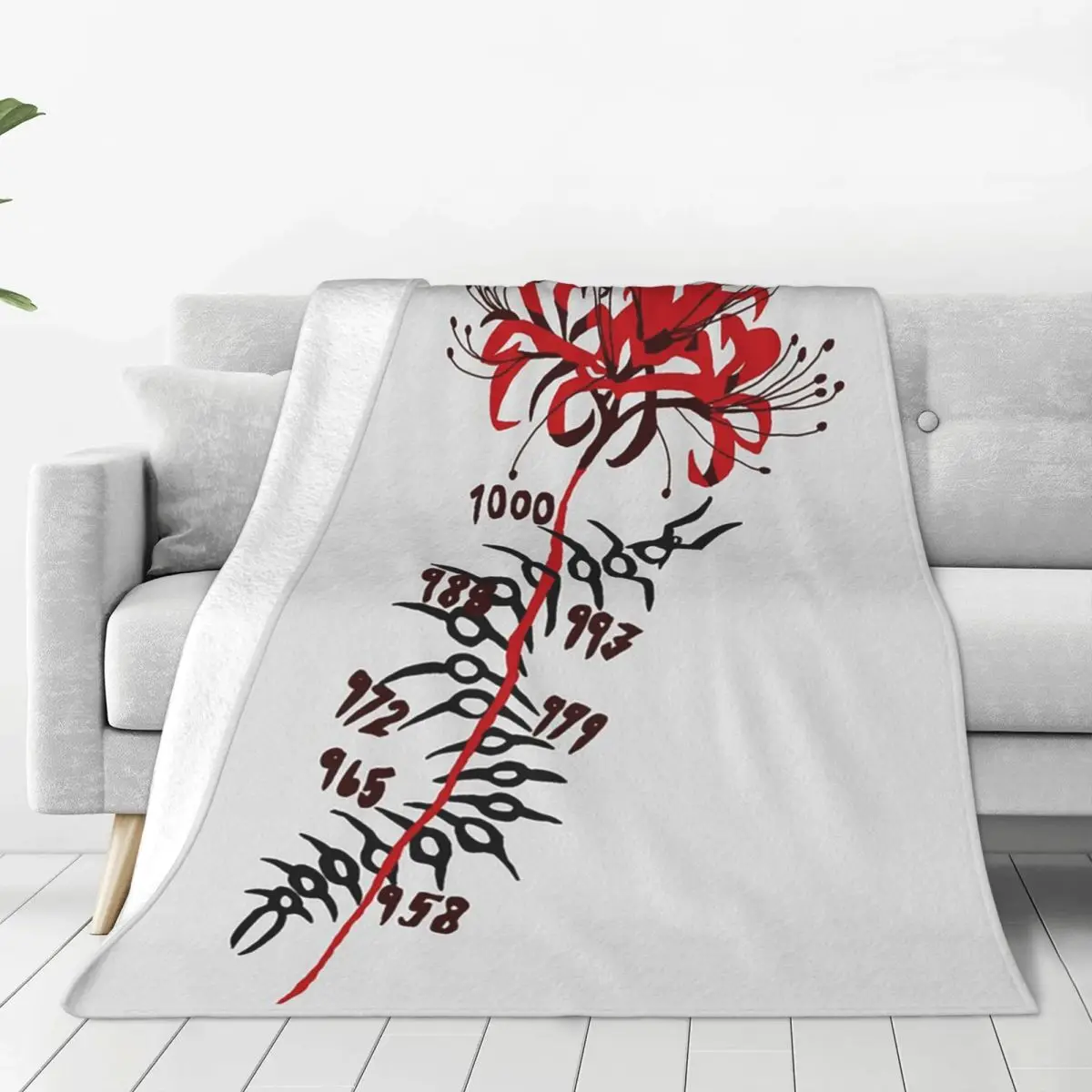 Tokyo Ghoul Anime Blanket Soft Warm Flannel Throw Blanket Bedspread for Bed Living room Picnic Travel Home Couch