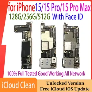 Bilashmart Motherboard iPhone 15 Pro Max With Face ID 128gb 256gb Mainboard Unlocked Clean iCloud Free Plate Fully Tested Logic Board