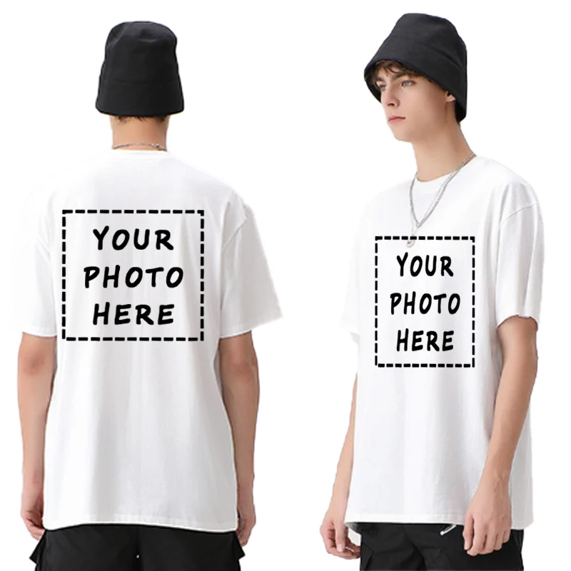 Custom-made men's T-shirts are suitable for team gatherings, gyms, and sports cotton round-neck short-sleeved shirts view 2