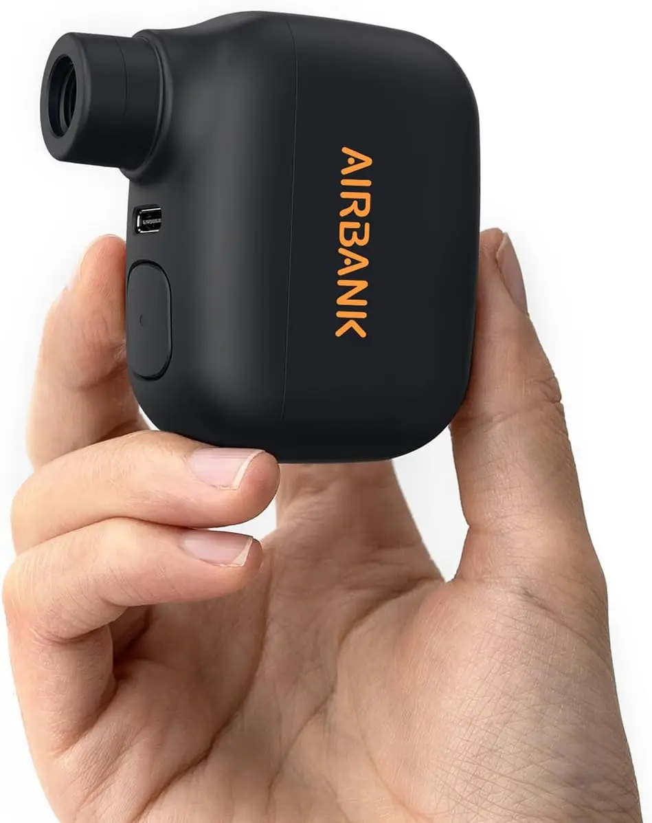 

Mini Bike Pump POCKET SE, 100 PSI Electric Bike Pump, Portable Tire Inflator for Schrader & Presta with Rechargeable Battery