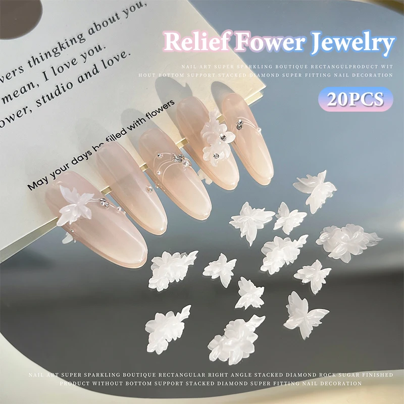 

20PCS Butterflies Nail Art Decorations Resin Nail Butterfly Charms For Nails DIY Nail Art Accessories