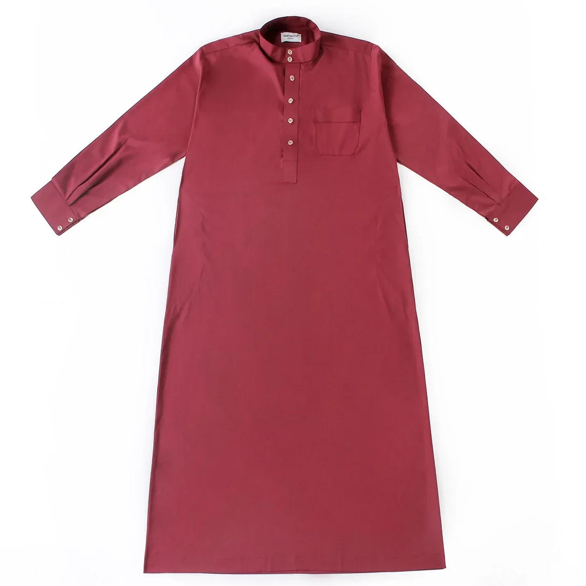 Muslim Men Jubba Thobe Arabic Islamic Clothing Long Dress Saudi Arabia Robe Abaya Dubai Loose Blouse Kaftan Stand Collar Abayas