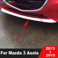 Front Bottom Bumper Cover Trim For Mazda 3 Axela 2013 2014 2015 Chrome Front Lower Grill Grille Molding Strip Car Accessories