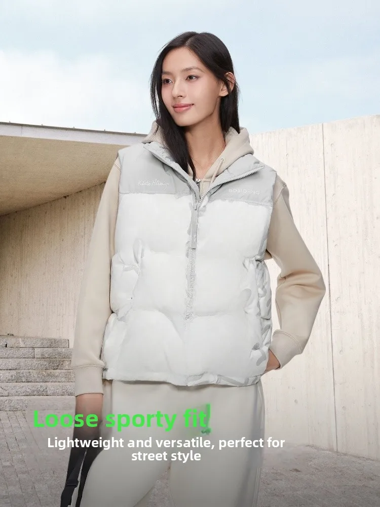 

Bosideng Мужской orth пуховый жилет Winter Faion Spor Стеганое полиэфирное волокно с высоким воротником Теплый Jaet Youth 2) Sle