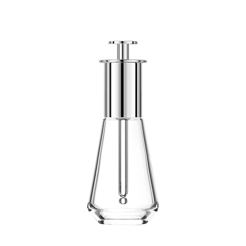 40ml Transparent Dropper Bottle Original Liquid Containe Essence Bottle Drip Pump Bottle  Dispensing Glass Cosmetic Container