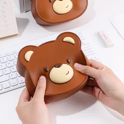 New Simulation Small Bear Cake PU Soft Slow Rebound Toys Kids Stress Relief Toys Cartoon Cute Bear Cake Pinch Music Fidget Toys