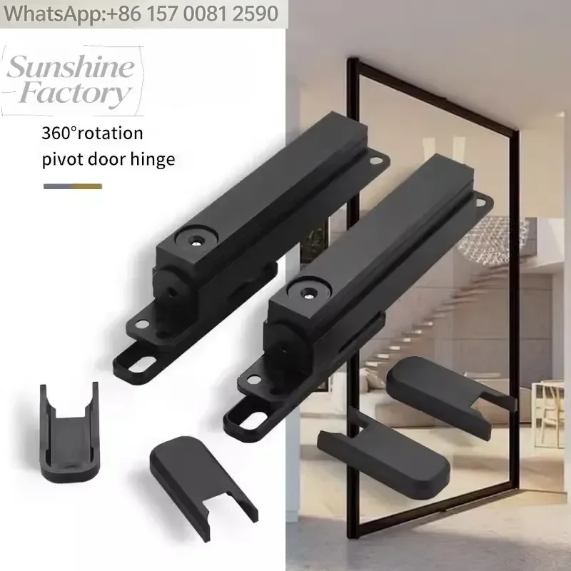 Modern No-Dig Heavy-Duty Speed-Adjustable Hydraulic Middle Axis Wooden/Profile Pivot Door Closer Floor Spring Hinges