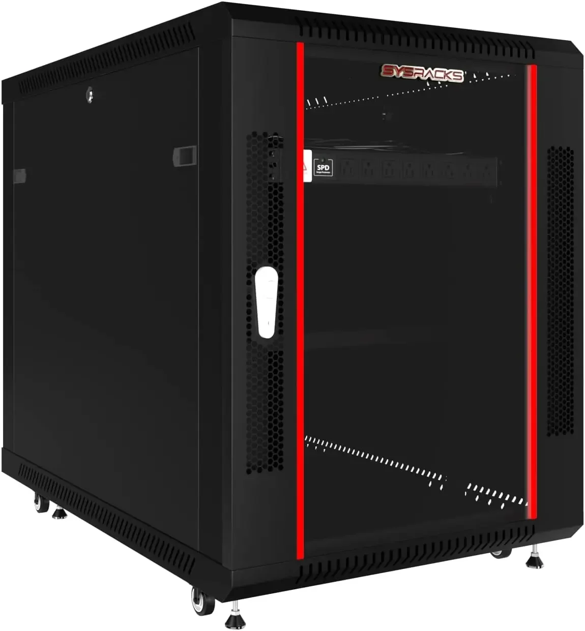 35 inch Deep Lockable Server Cabinet on Casters with Fan 15U Server Rack Network