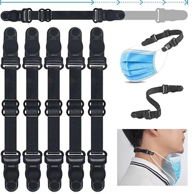 10 Uds. De vendaje de extensión de máscara ajustable, gancho para máscara, cuerda para la oreja, cinturón de extensión Unisex, alivia el cordón de prevención del dolor en la oreja