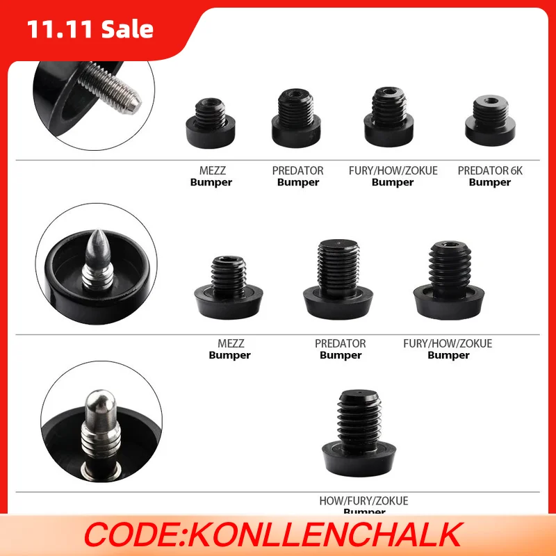 

Резиновый бампер для бильярда, блок для кия, соединенный удлинитель для бильярда, аксессуар для бампера для MEZZ PREDATOR FURY HOW KONLLEN