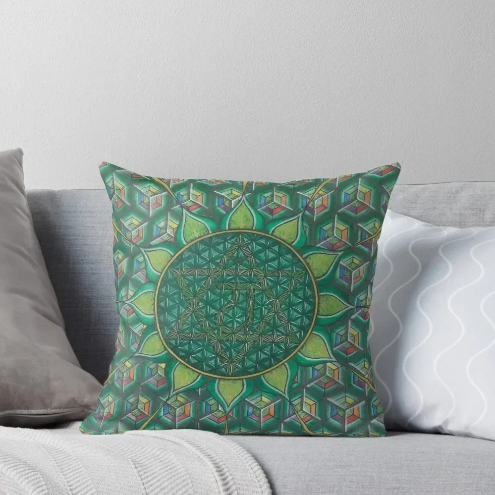 

The Heart Chakra Throw Pillow ornamental pillows for living room Cushions Cover home decor items Ornamental Pillow pillow