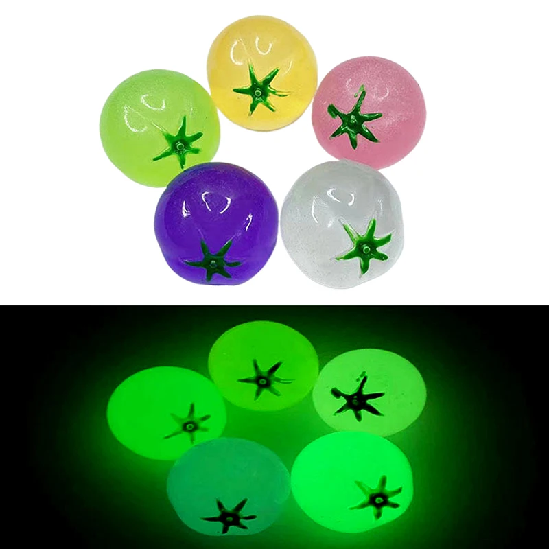 10Pcs Luminous Mini Persimmons Figurines Persimmon Fluorescence Fairy Garden Decoration Cute Fruits Moss Micro Landscape