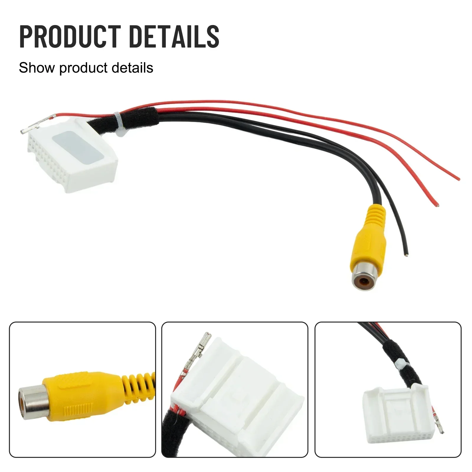 24pin Car Reverse Rear View Parking Backup Camera Video Adapter Cable Plug For Toyota For RAV4 For Carola For Highlander