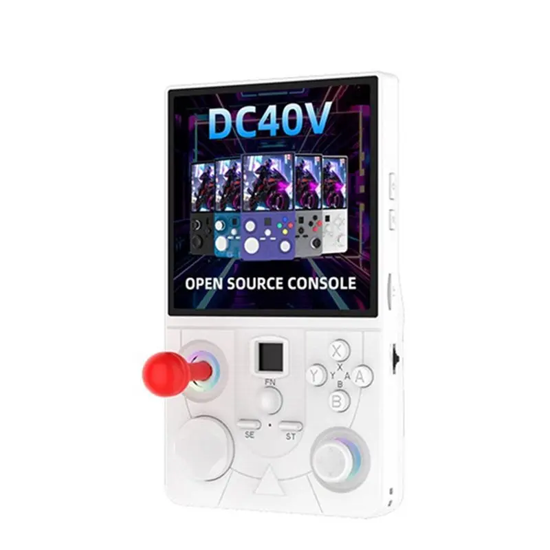 

Портативная игровая консоль DC40V в стиле ретро, 4,0-дюймовый IPS-экран, Linux, Wi-Fi, геймпад, поддержка RGB световых эффектов, 30 эмуляторов