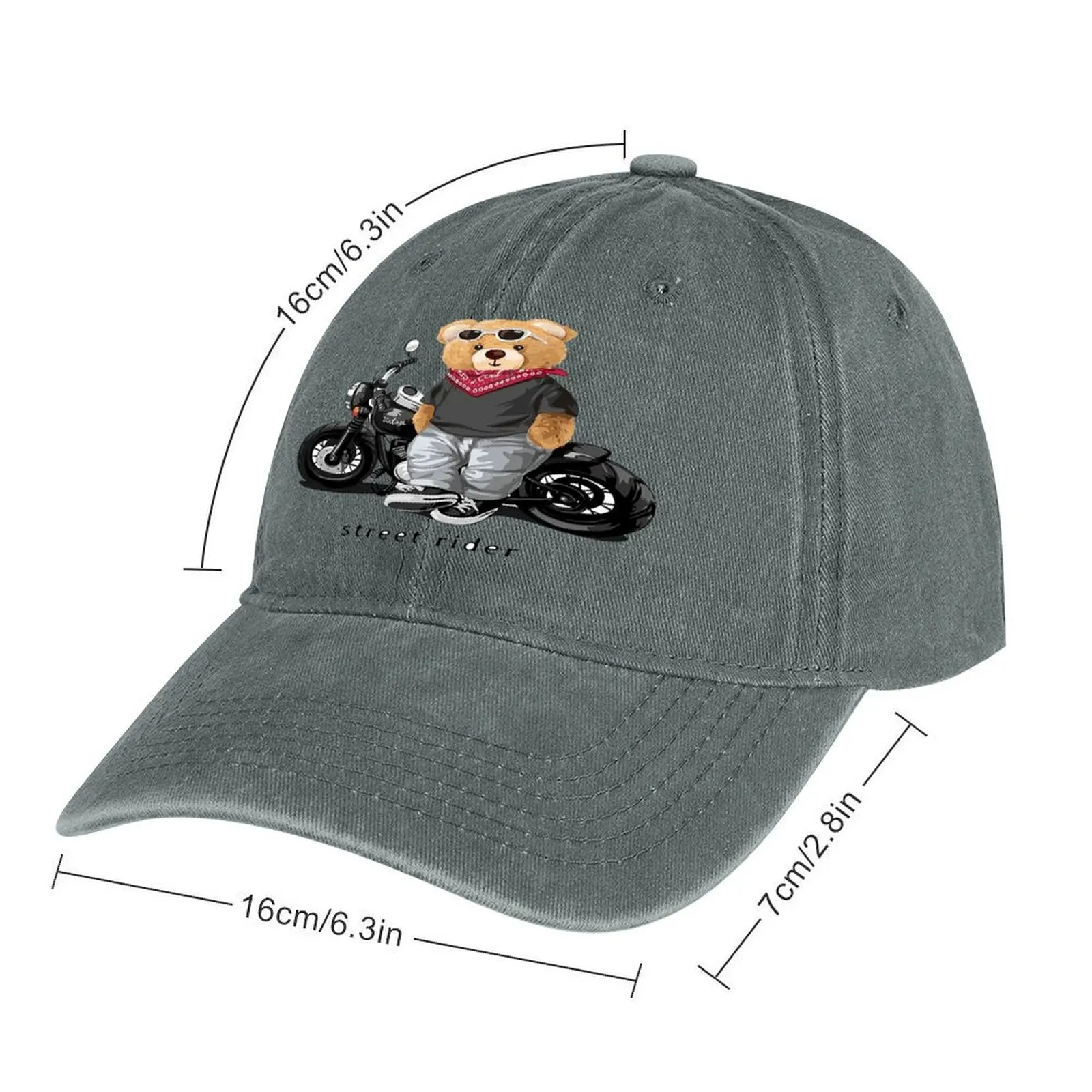 Casquette de camionneur Teddy Rider unisexe, chapeaux décontractés réglables, imprimé drôle, cadeau d'anniversaire, nouvelle tendance de la mode, livraison directe, 2024