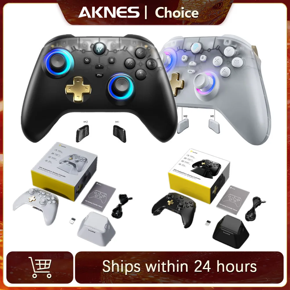 

Easy SMX D05 Беспроводной игровой контроллер Геймпад для ПК/переключателя/телефона с зарядной док-станцией RGB с эффектом Холла Джойстики Триггеры