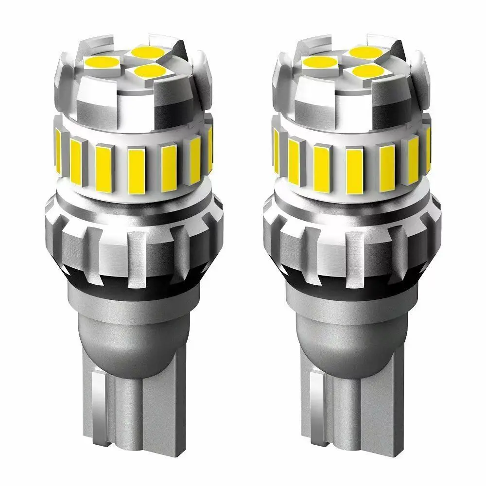 2 W16W T15 LED Bulbs Canbus Error Free LED Reverse Light Indicator T16 921 912 W16W LED Bulbs Car Brake Light 6500K White 12V