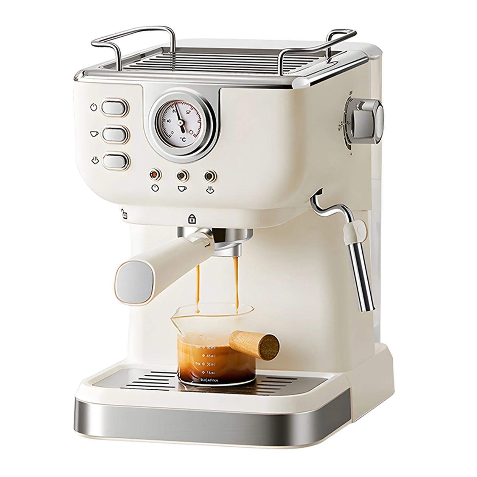 NEUE Kaffeemaschine 1050W 1,5L Große Kapazität Halbautomatisch 20 Bar Hochdruck-Extraktion Kaffeemaschine für Zuhause und Cafés – Detail 4