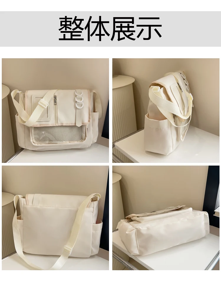 Y2K Japanische Harajuku Schultaschen für Mädchen Neue transparente Itabag Umhängetasche DIY Abzeichen Display Platte Ita Tasche – Detail 11
