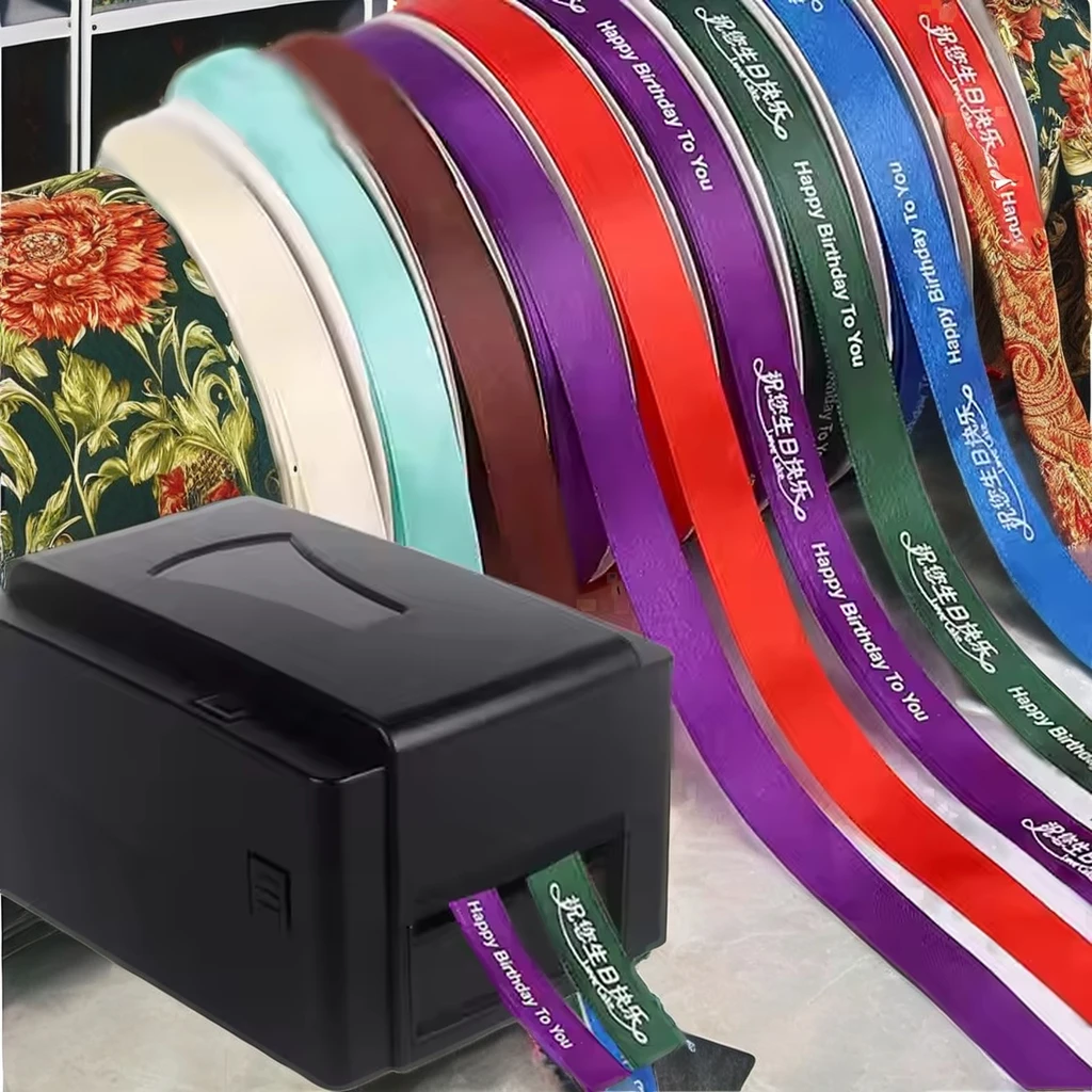 OEM Label Digital Satin Ribbon Printer New Roll Thermal Transfer Machine With Foil Ink for Home Use & Farm Industries