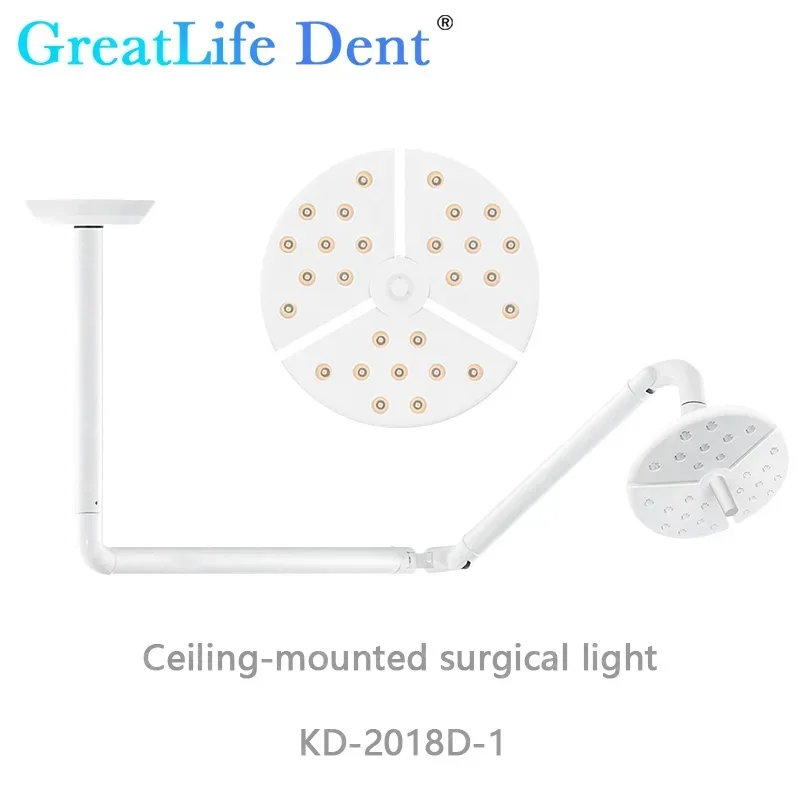 GreatLife Dent 27Leds Lamp Oral Light Dental Ceiling-mounted For Dentistry Clinic Shadowless Operation Cold Lamp Surgical Light